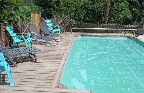 Castelnau-sur-Gupie Cabina | Caravan with shared pool