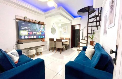 Foguete Casa | Casa Duplex Praia Das Dunas - Pé na Areia - Alto Padrão - Ar Condicionado