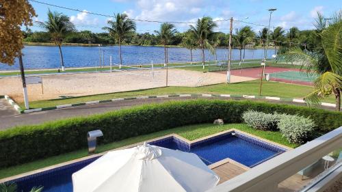 Guarajuba Casa | Casa Luxo Temporada - 5 quartos - Guarajuba - Academia - Piscina e Vista