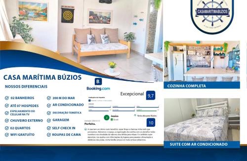 Buzios Casa | Casa Marítima Búzios- 200mt da Praia Piso Superior