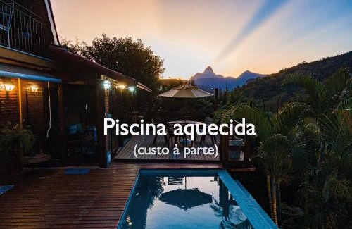 Itaipava Casa | Casa Serrana, piscina aquecida, A/C quente-frio