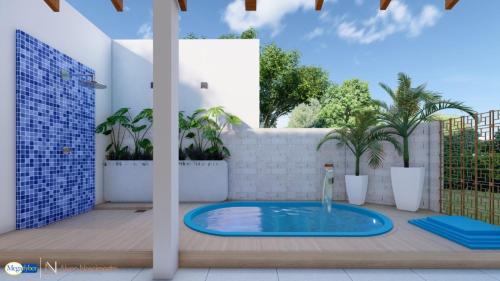 Barra Mar Casa | Casasveraneio casa top com 3 suítes com ar condicionado a 100 m da Praia - Barra de São Miguel, 7 minutos do gunga e 3 da praia bonita e conchas ! Área gourmet particular com churrasqueira , chuveirão !condomínio com muito verde,piscina de 10m!