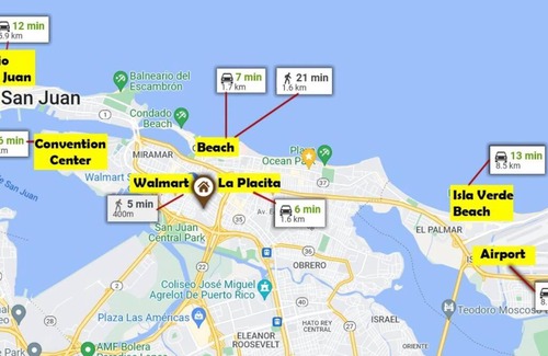 Santurce Apartamento | Central location apartment with WiFI + AC