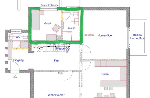 Marienthal Apartamento | Central Private Cozy Room w own entrance, Spacious Bathroom, on-site parking