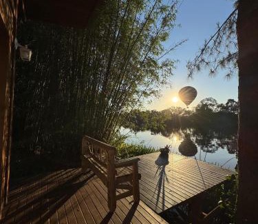 Passo de Torres Cabina | Chalé com banheira a beira do Rio Mampituba