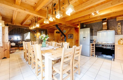 La Toussuire Chalet De Esquí | Chalet 'Le Jardin D'hiver' con vistas a la montaña, terraza privada y Wi-Fi