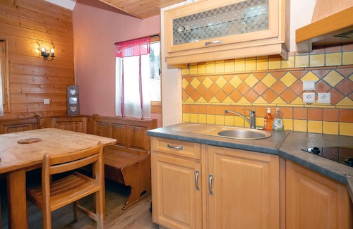La Feclaz Chalet De Esquí | Chalet '214 - Village Nordique' con vistas a la montaña, piscina compartida y terraza privada