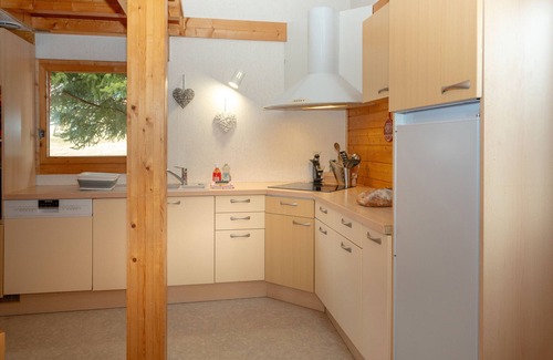 La Feclaz Chalet De Esquí | Chalet '331 - Village Nordique' con vistas a la montaña, piscina compartida y terraza privada