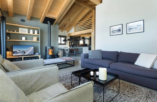 Riddes Chalet De Esquí | Vivienda de vacaciones moderna y acogedora en La Tzoumaz, 4 Vallees, Suiza para 8 personas