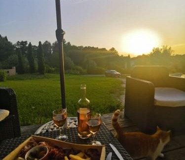 Aix-en-Provence Chalet De Esquí | Chalet bois cosy avec piscine Aix nature