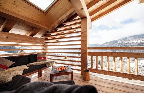 Le Grand-Bornand Chalet De Esquí | CHALET CELESTE - 5 * prestigio 290m2, jacuzzi y sauna, ski-in ski-out, magnífica vista