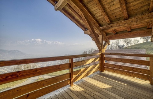 Sallanches Chalet De Esquí | Chalet 'Chalet Face Au Mont-blanc' con vistas a la montaña, Wi-Fi y aire acondicionado