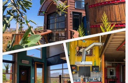 San Antonio de las Minas Casa | Chalet Contenedor by Las Minas Doors & Bed