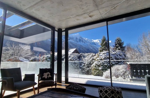 Les Tines Chalet De Esquí | Chalet Design & Tradition - vista excepcional Mont-Blanc