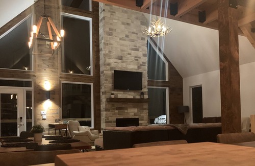 Mansonville Cabina | Chalet Nature OWL'S Head Spa and fire pit