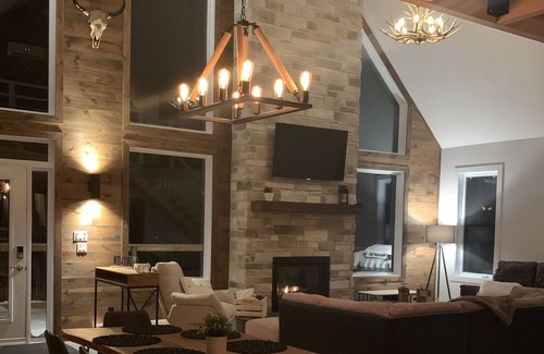 Mansonville Cabina | Chalet Nature OWL'S Head Spa and fire pit