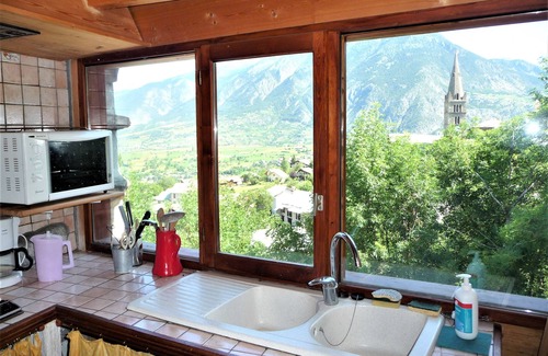 Risoul Chalet De Esquí | Chalet 'Pierre-vue Sur Le Pelvoux' con vistas a la montaña, jardín privado y balcón