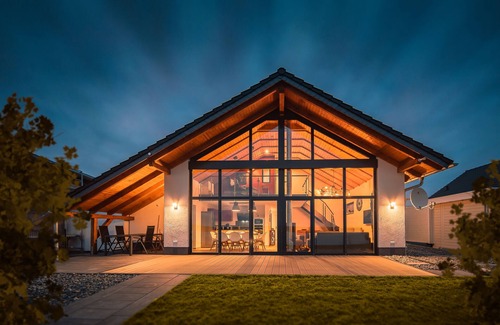 Lobnitz Casa | Chalet100 con playa privada, sauna, chimenea y galería en el lago Mühlfeld