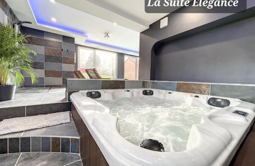 Louches Cama Y Desayuno | Chambre avec spa, piscine et sauna privatif