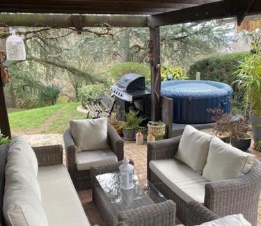 L'Isle-Jourdain Cama Y Desayuno | Chambre avec terrasse