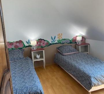 Le Mesnil-Guillaume Casa | Chambre campagne et salle de bain privée