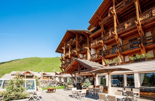 Huez Apartamento | Chambre communicante, balcon, ski aux pieds