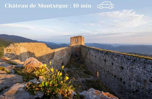 Fougax-et-Barrineuf Casa | Chambre double cosy - Gîte de la Louve