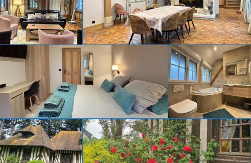 Port-en-Bessin-Huppain Casa | Chant des mouettes Maison rénovée spacieuse tout confort grand jardin belle terrasse aménagée parking 8 personnes 4 sdb 5 wc à 10 mn à pied de la mer Port en Bessin tous commerces restaurants proche Omaha Beach