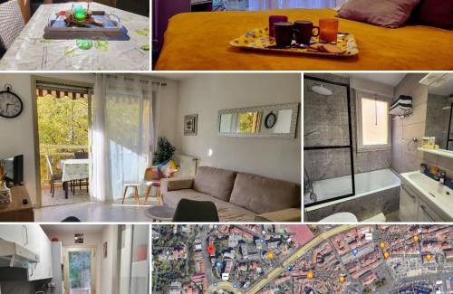 Riou - Petit Juas - Av de Grasse Apartamento | Charmant 2 pièces, traversant, clim, wifi, parking