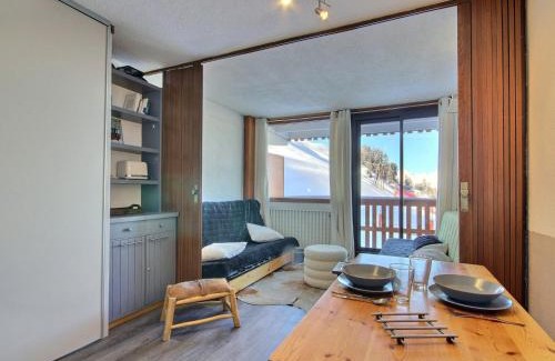 Plagne Centre Apartamento | Charmant studio avec balcon et vue Mont-Blanc, à 50m des pistes - FR-1-455-131