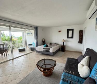 Bas du Fort Apartamento | Charmant studio vue mer imprenable, proche plage