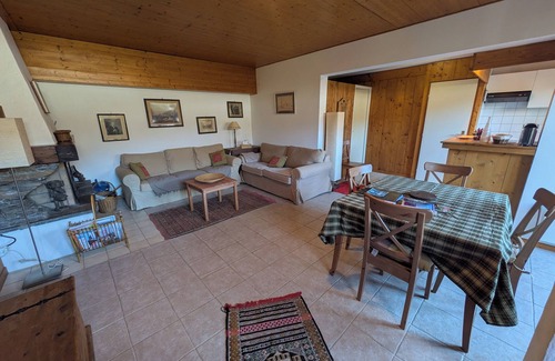 Saint-Gervais-les-Bains Apartamento | Charming duplex apartment in the heart of the village: view, quiet, fireplace and sauna