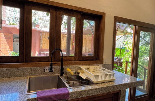 San Agustinillo Apartamento | Charming 1-bedroom apartment garden and ocean view San Agustinillo with AC