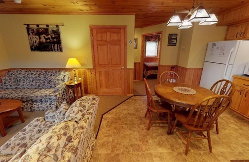 Sabinsville Cabina | Charming 2-bdrm lodge on Pine Creek, hot tub, fire ring, Cherry Springs & Canyon