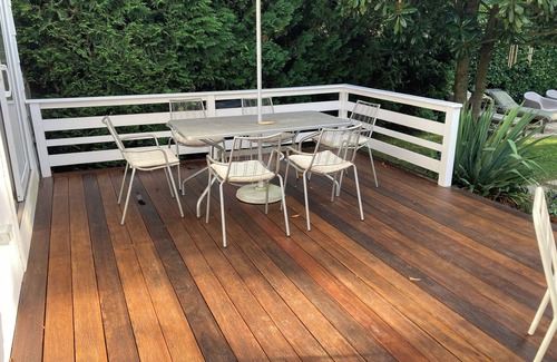 Bellport Casa | Charming 2-bedroom house with heated salt water pool, AC in lovely Bellport