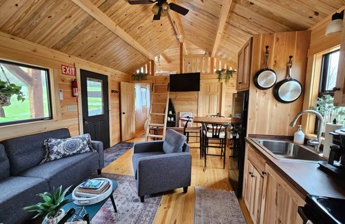 Gap Cabina | Charming 2-bedroom tiny cabin hot tub camp fire