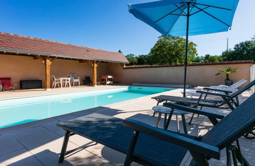 Le Bugue Cabaña | Casa rural con piscina y jardín, clima, cerca de Le Bugue