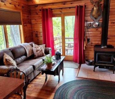 New Bedford Casa | Charming Creekside Log Cabin with Wood Burning Stove Overlooking the Neshannock Creek, Western PA