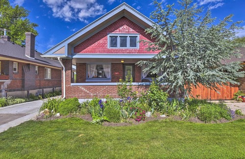 Ogden Casa | Casa histórica con encanto de Ogden con casa verde y estanque