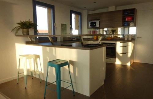 Saint-Girons Plage Villa | Encantadora villa, ubicación excepcional en la duna con vistas al océano.