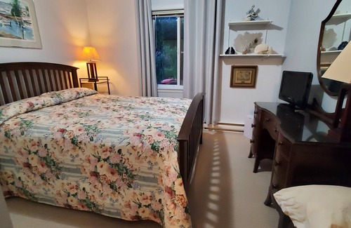 Cowichan Bay Cama Y Desayuno | Charming walkout basement patio suite - ocean views.