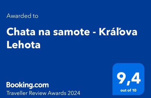 Kralova Lehota Chalet De Esquí | Chata na samote - Kráľova Lehota