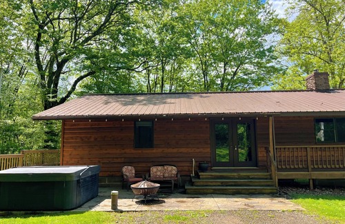 Blissfield Cabina | Cheerful cabin with cozy indoor fireplace