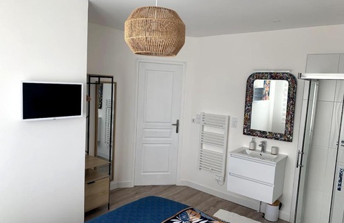 Donville-les-Bains Apartamento | Chez Rose, Terrasse Plein Sud!