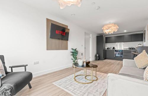 Vauxhall Apartamento | Chic 2-Bed City Centre Apartment, Family-Friendly with Parking & Wi-Fi, Accommodates 4