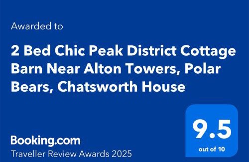 Winkhill Casa | Chic 2 Bed Peak District Cottage Barn - Alton Towers, Scarefest, Polar Bears, Chatsworth