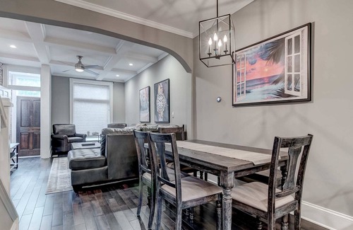 Riverside Casa | Chic City Retreat: Family-Friendly by the Harbor