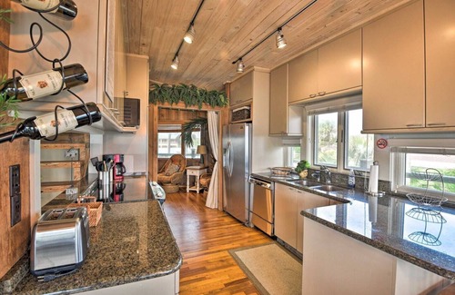 Flagler Beach Casa | Chic Home: Ocean Views, Hot Tub & Game Room!