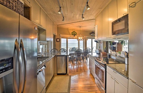 Flagler Beach Casa | Chic Home: Ocean Views, Hot Tub & Game Room!