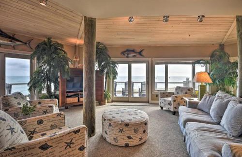 Flagler Beach Casa | Chic Home: Ocean Views, Hot Tub & Game Room!